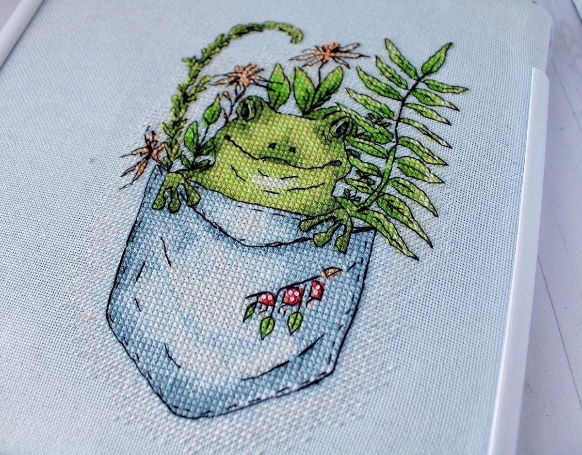 Pocket. Frog Cross Stitch Pattern фото 2