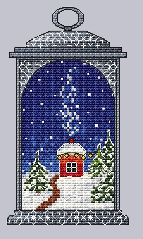 Winter House Cross Stitch Pattern фото 2