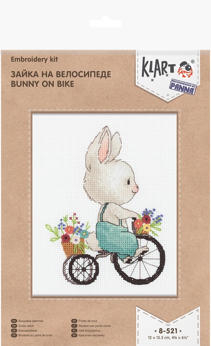 Bunny on Bike Cross Stitch Kit фото 2