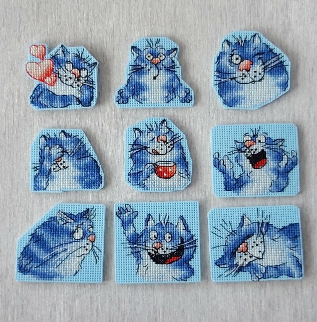 Emotions of a Cat Cross Stitch Pattern фото 2