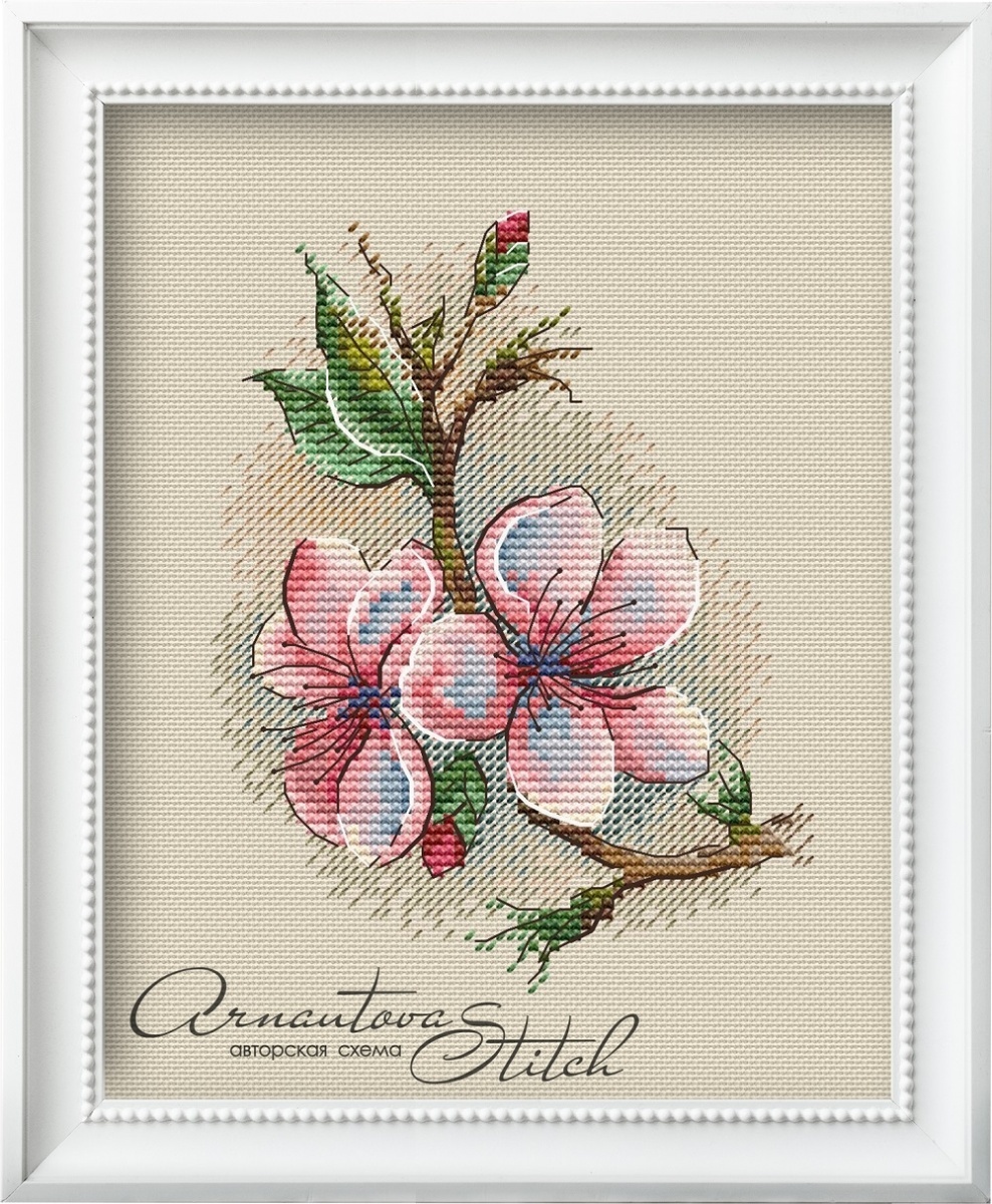 Apple Tree Flower Cross Stitch Pattern фото 2