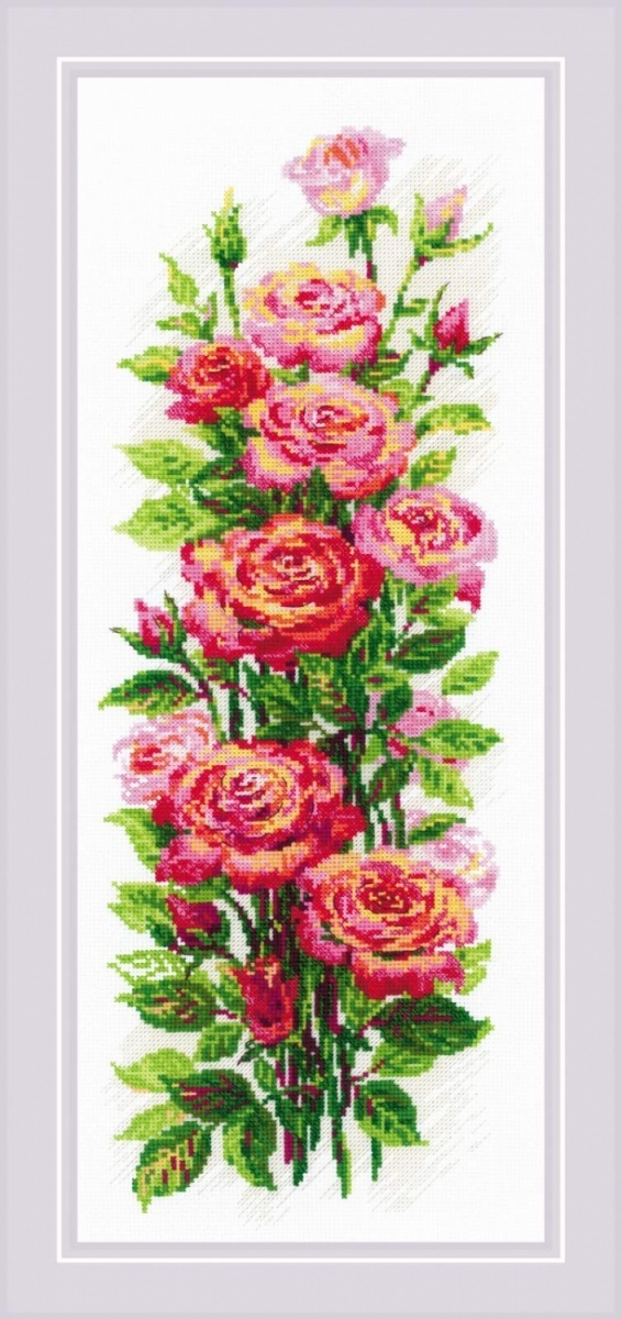 Blooming Roses Cross Stitch Kit фото 1
