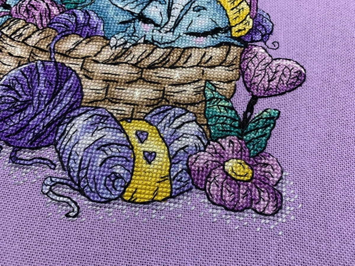 Dragon with Knitting Cross Stitch Pattern фото 5