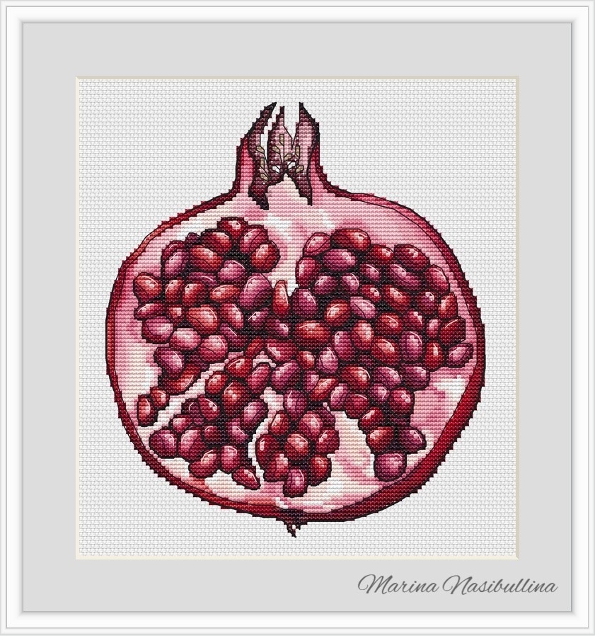 The Juicy Pomegranate Cross Stitch Pattern фото 1