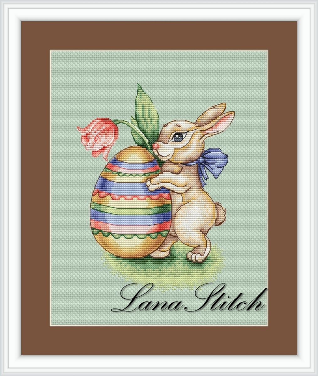 Easter Bunny and Egg Cross Stitch Patterns фото 1