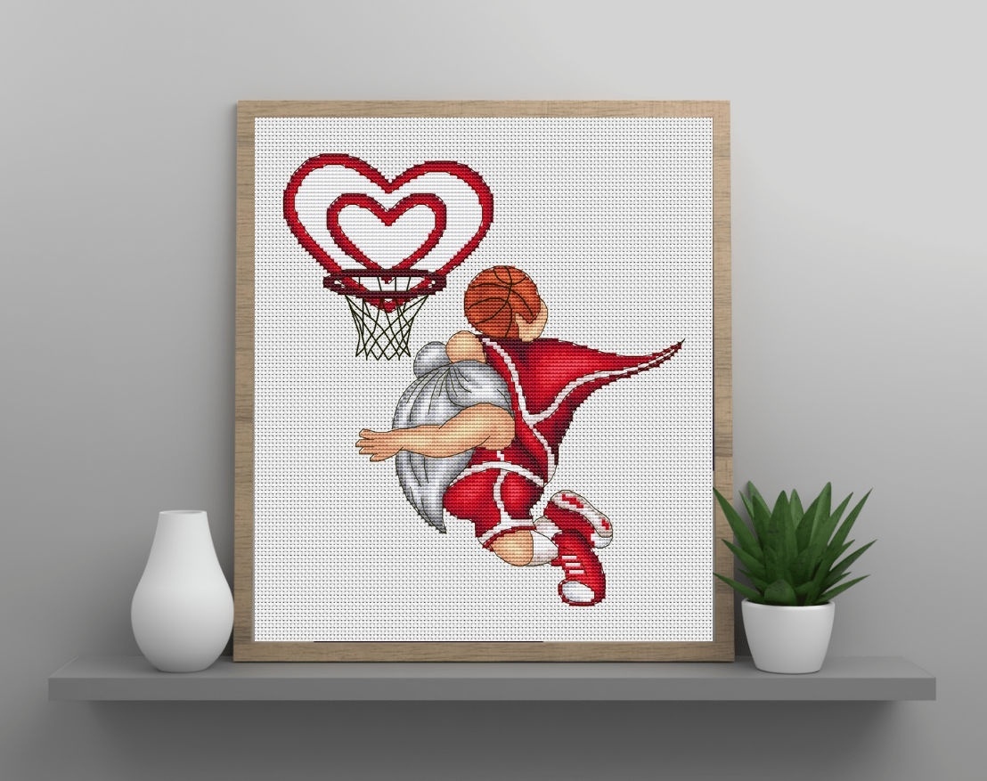 Basketball Gnome Cross Stitch Pattern фото 2