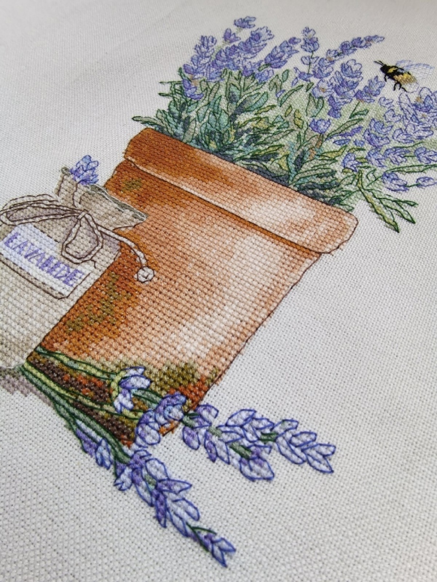 Lavender Flowers Cross Stitch Pattern фото 6