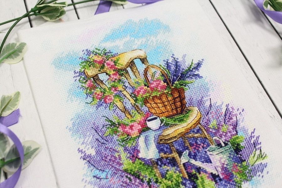 Lavender Breakfast Cross Stitch Kit фото 5