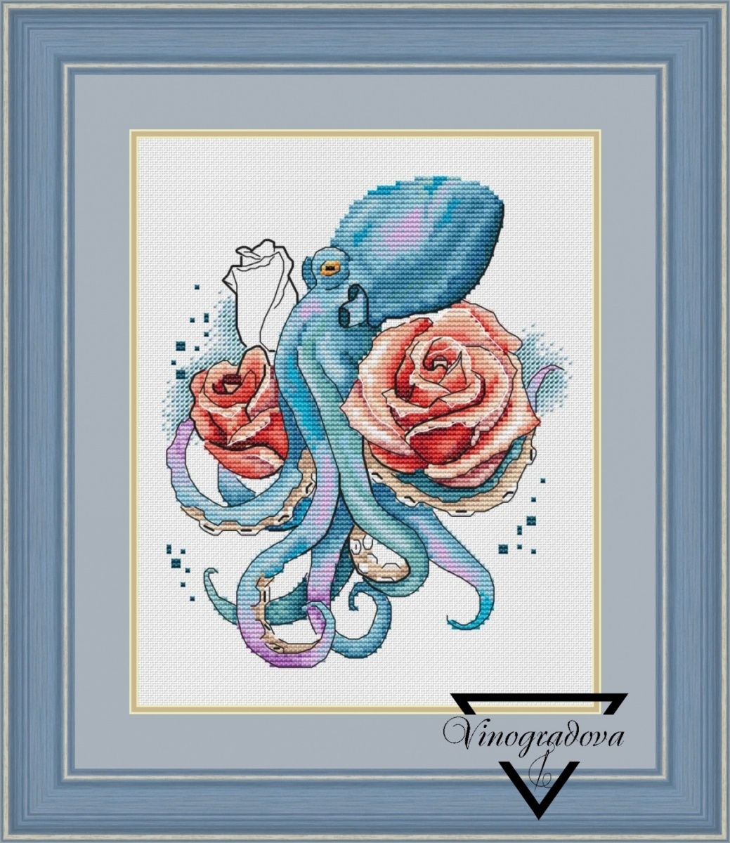 Octopus Cross Stitch Pattern фото 1