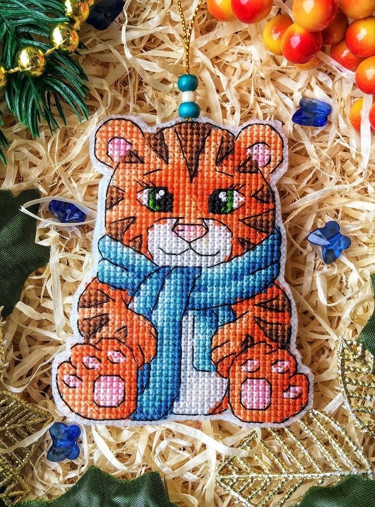 Bobby the Tiger Cross Stitch Pattern фото 2
