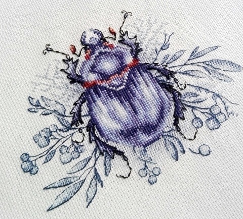 Blue Beetle Cross Stitch Pattern фото 15