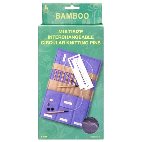 Bamboo Multisize Interchangeable Circular Knitting Pins фото 4