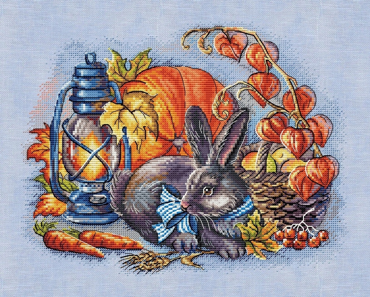 Autumn with a Rabbit Cross Stitch Pattern фото 2