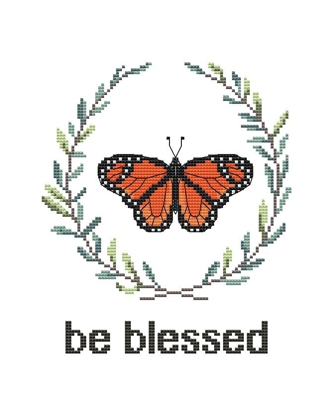 Be Blessed Cross Stitch Pattern фото 1