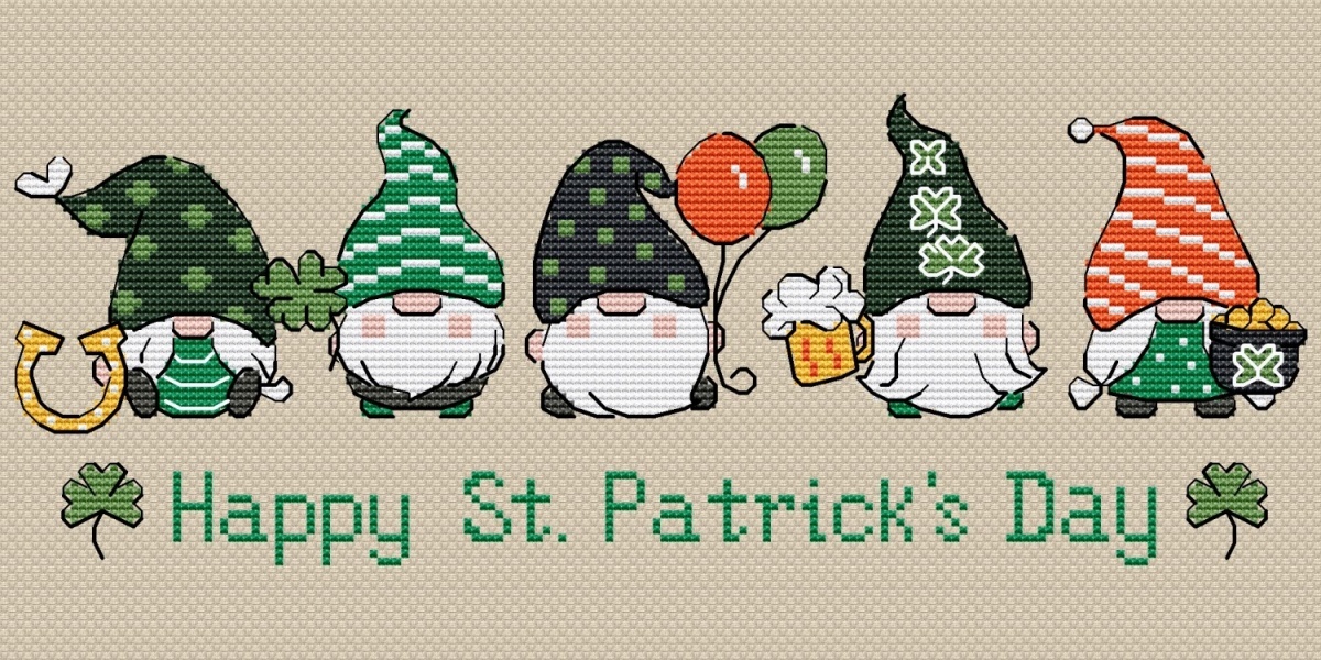 Happy St Patricks Day Cross Stitch Pattern фото 2