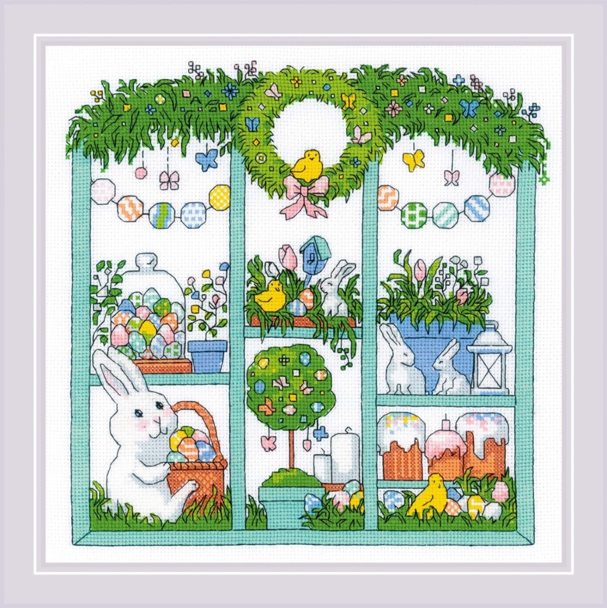 Easter Window Cross Stitch Kit фото 1