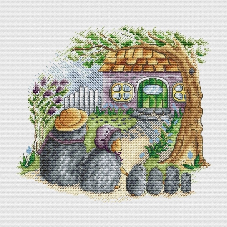Hedgehog Mortgage 4 Cross Stitch Pattern фото 1