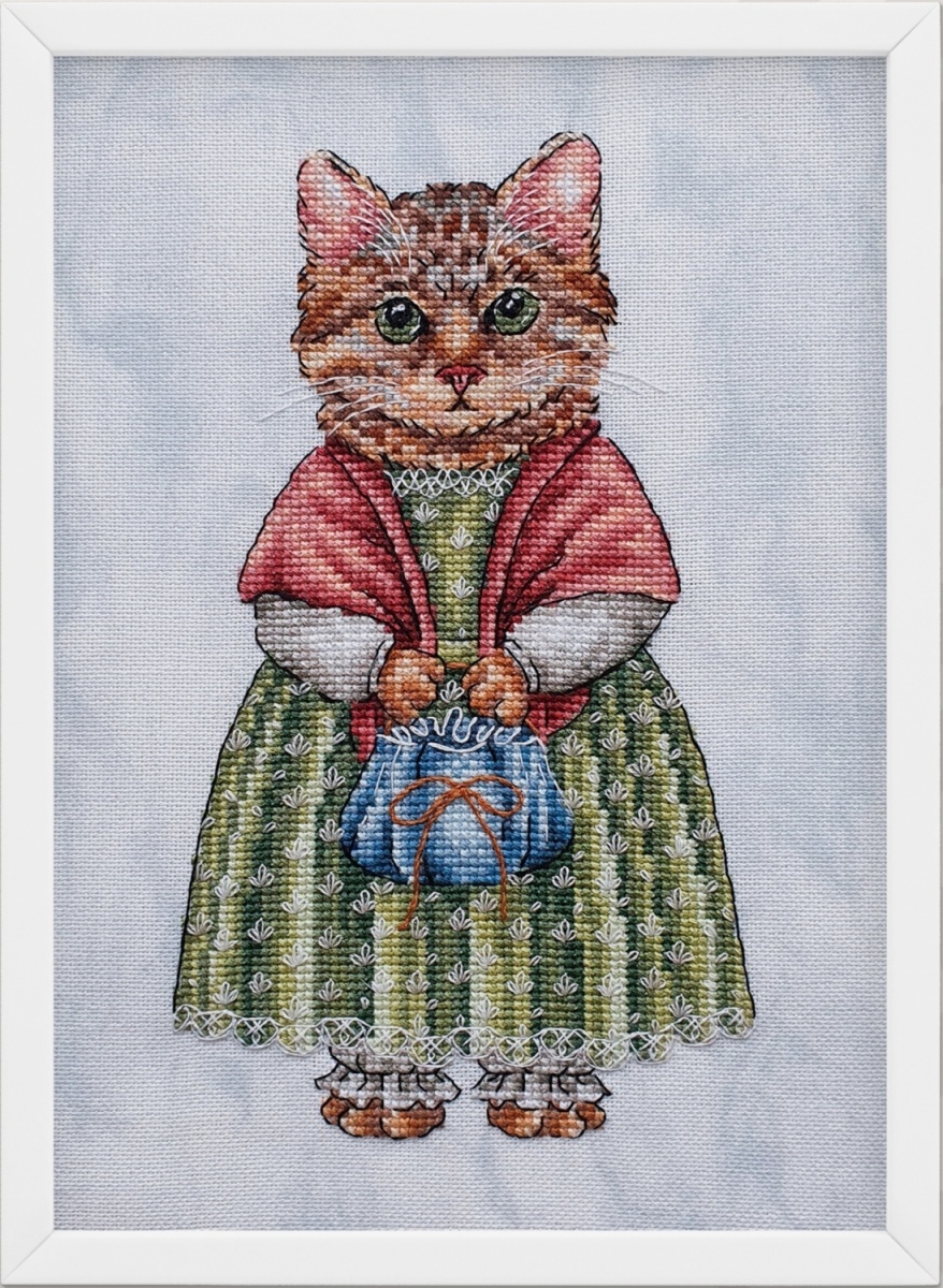 Lady Cat Cross Stitch Pattern фото 1