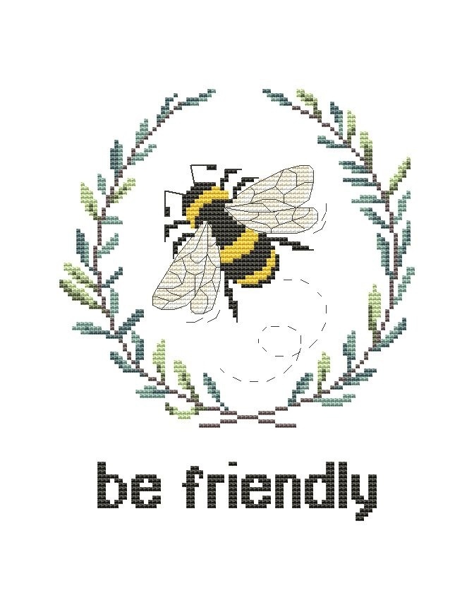 Be Friendly Cross Stitch Pattern фото 1