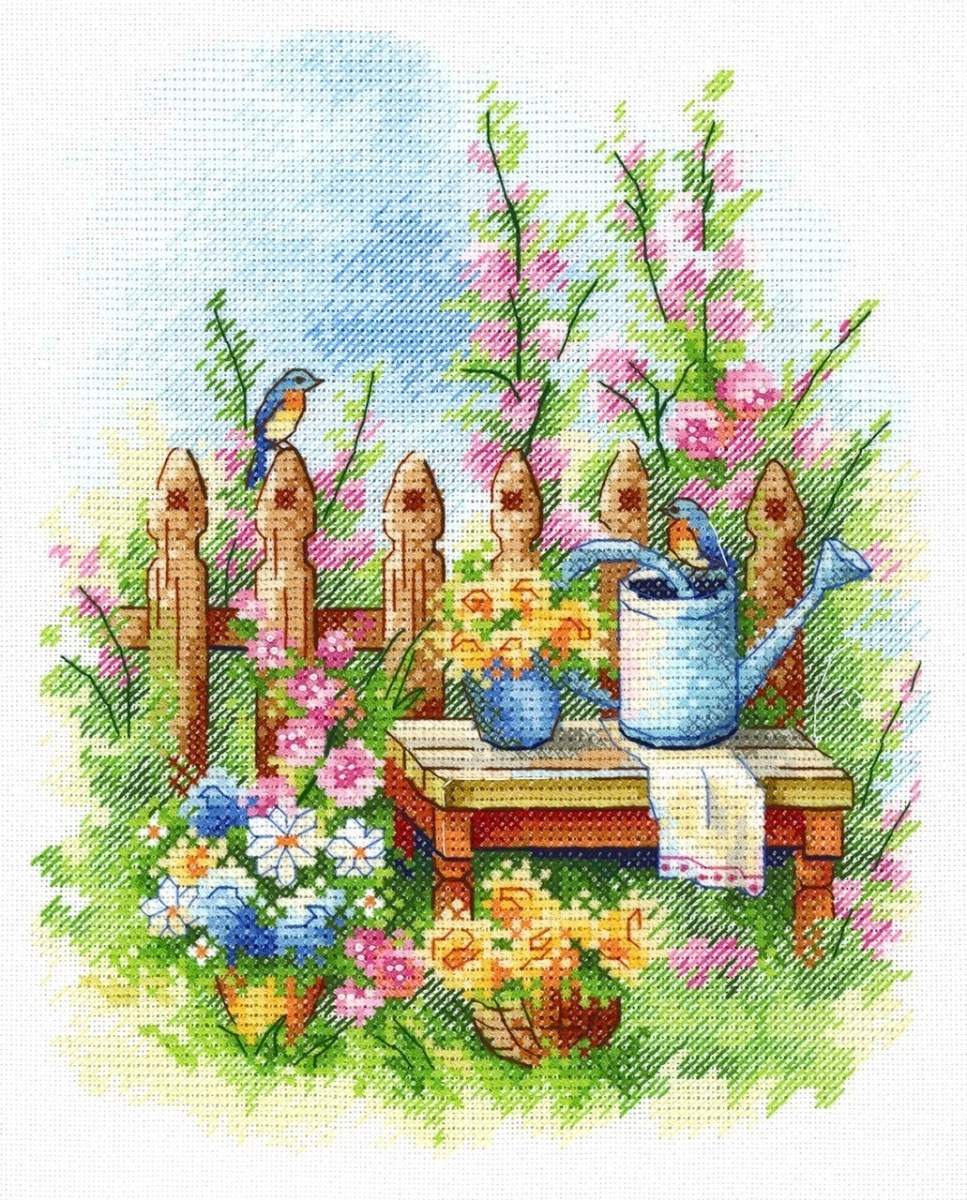 Blooming Garden Cross Stitch Kit by MP Studia фото 1