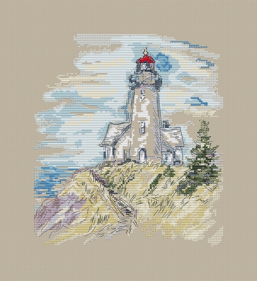 Lighthouse on the Hill Cross Stitch Chart фото 2