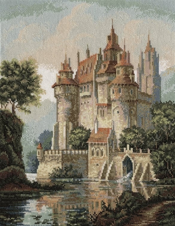 Castle in the Mountains Cross Stitch Kit фото 1
