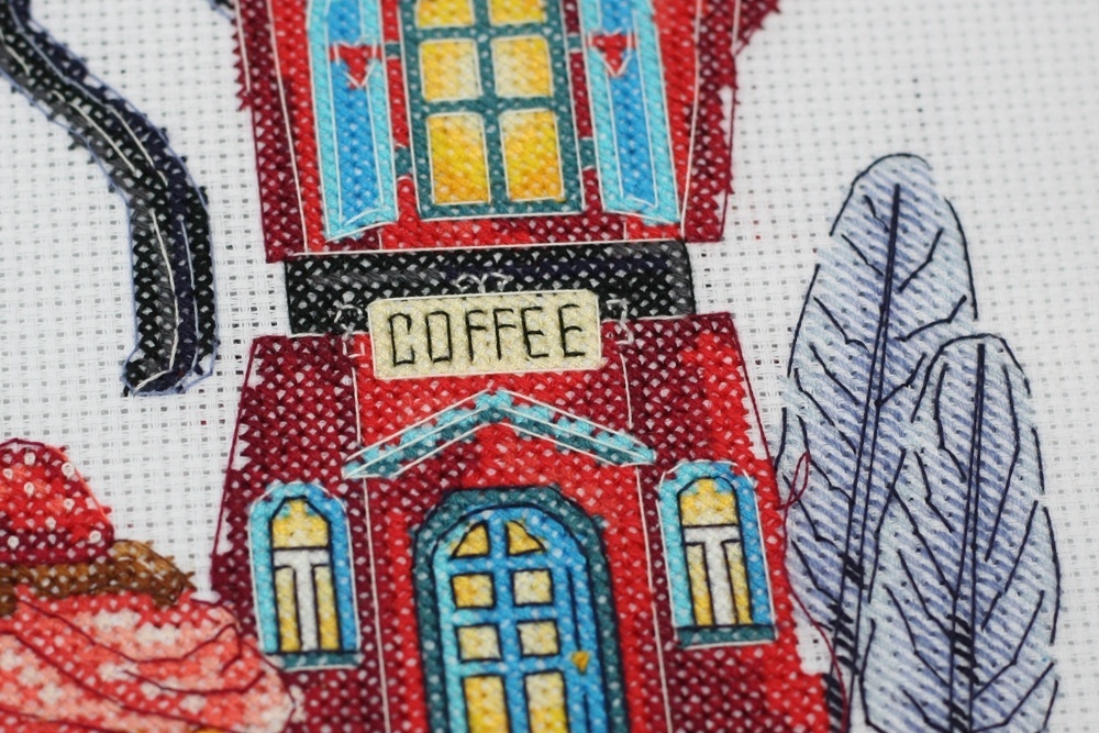 Coffee House Cross Stitch Kit фото 4