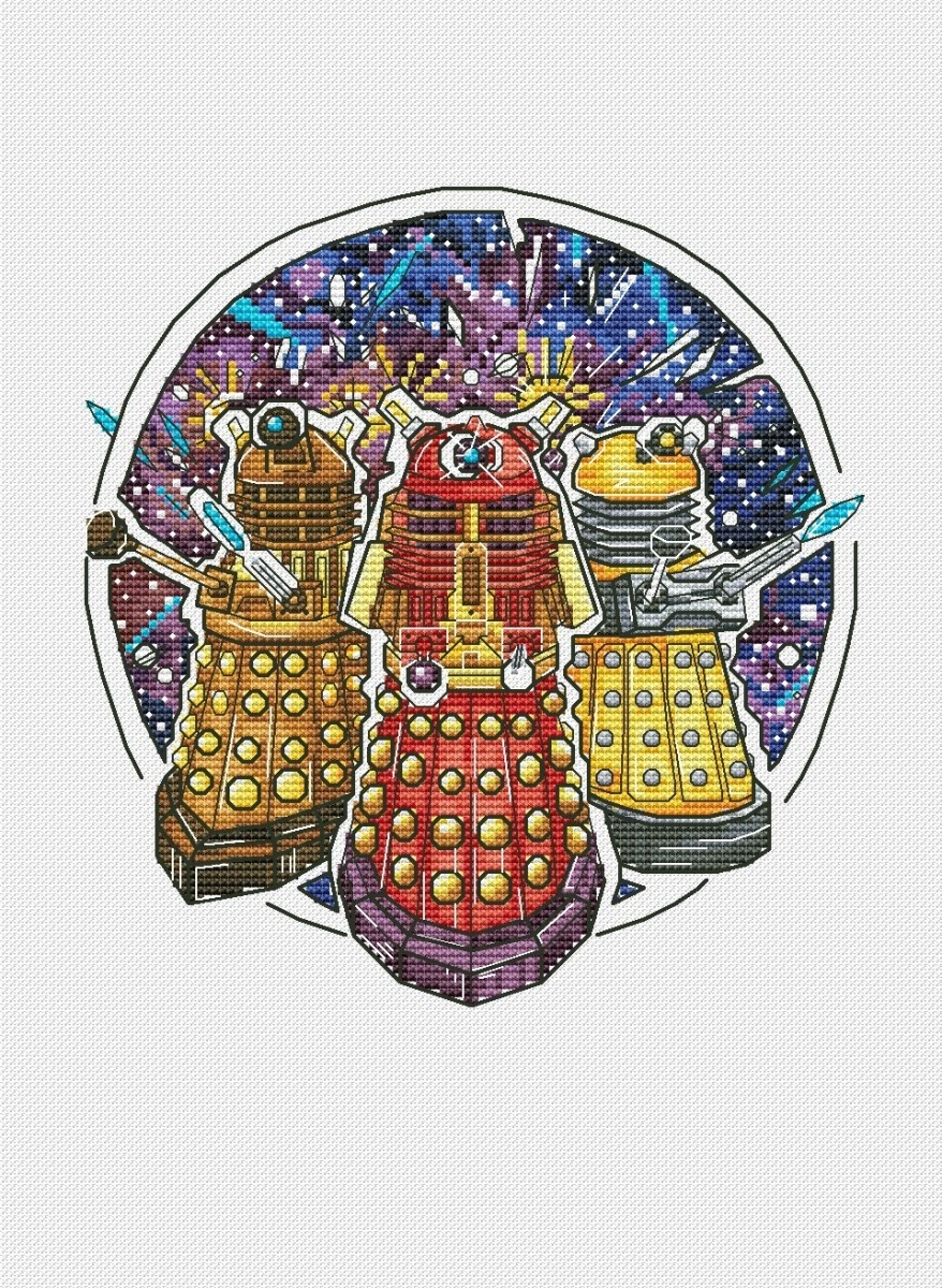 The Daleks Cross Stitch Pattern фото 1