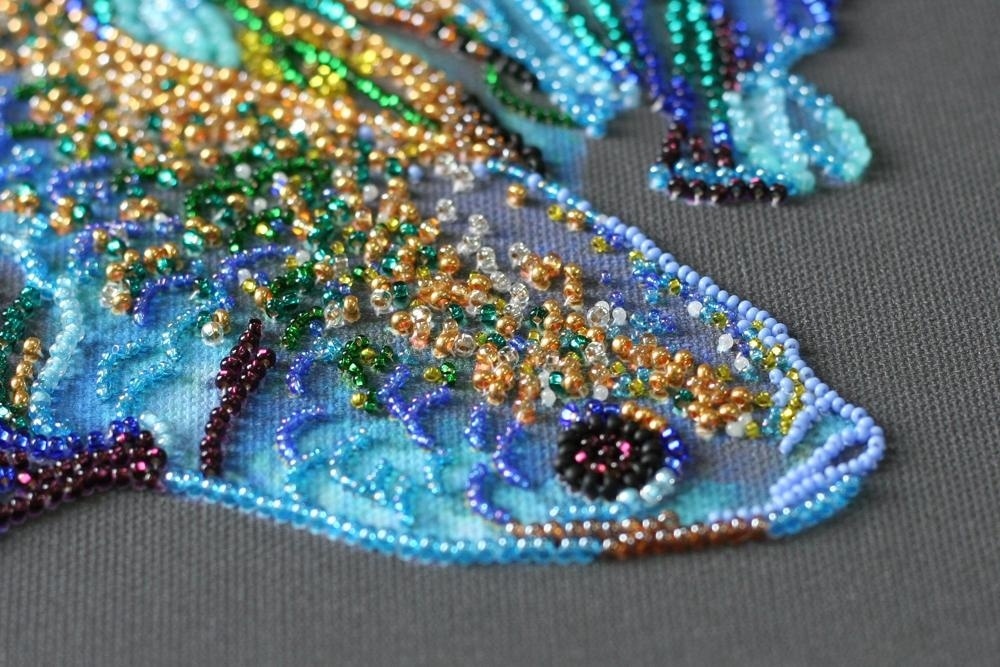 Blue Gold Bead Embroidery Kit фото 5