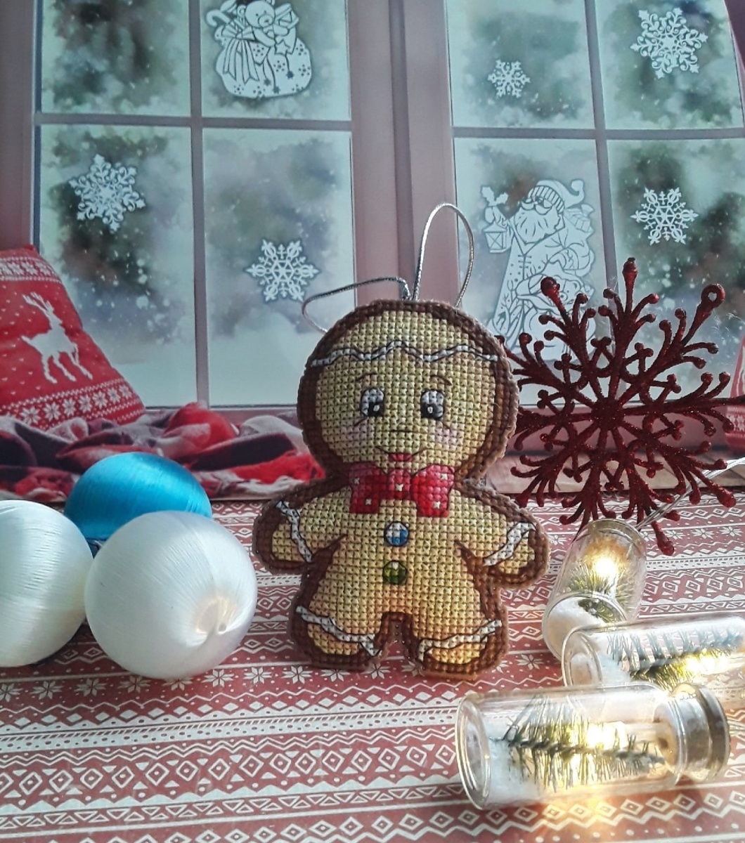 Gingerbread Man Cross Stitch Pattern фото 6
