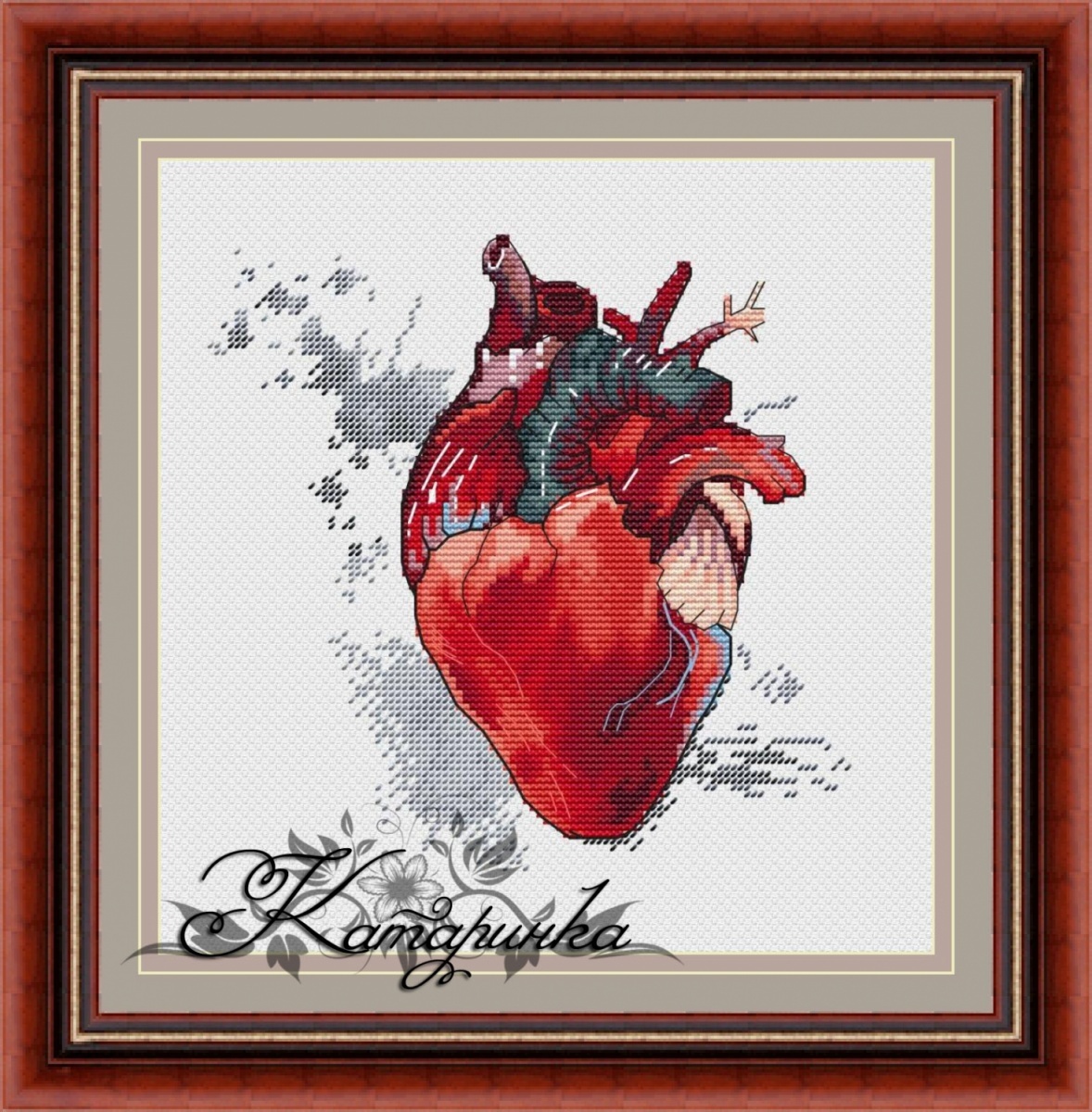 Heart Cross Stitch Pattern фото 1