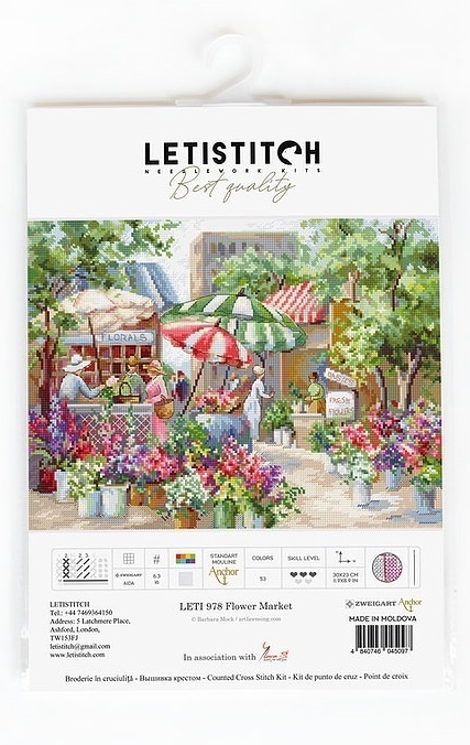 Flower Market Cross Stitch Kit фото 2