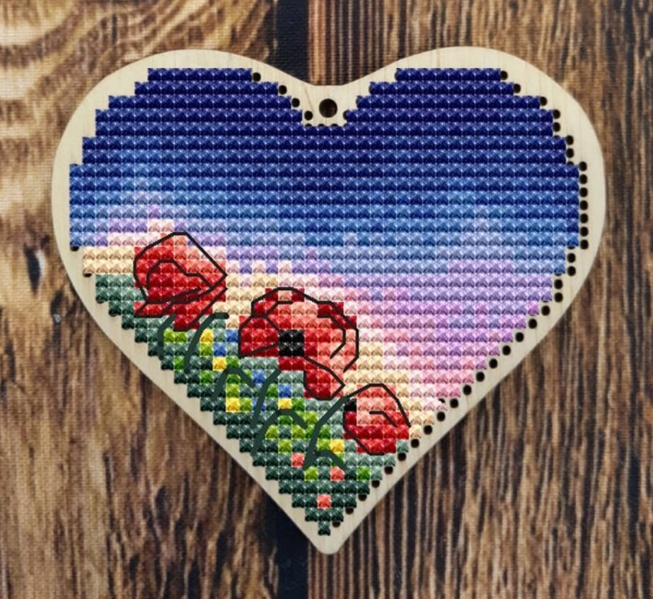 Poppy Flowers Cross Stitch Pattern фото 1