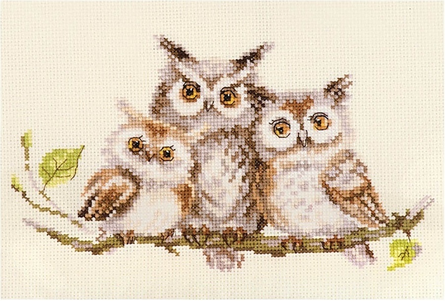 Owl Family Cross Stitch Kit фото 1