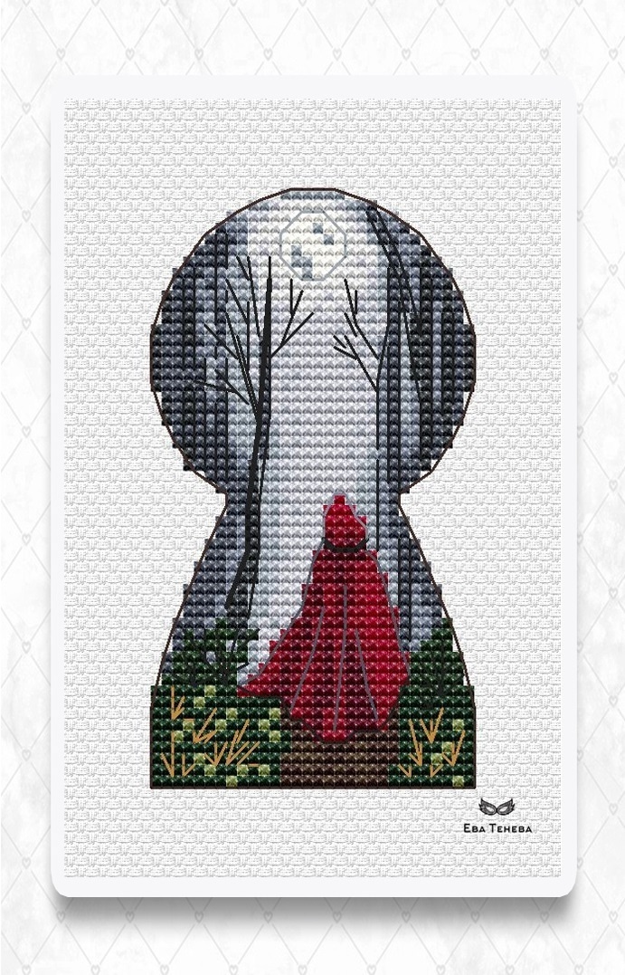 Little Red Riding Hood Cross Stitch Chart фото 2