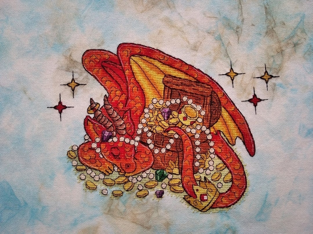 Dragon Treasury Cross Stitch Pattern фото 3