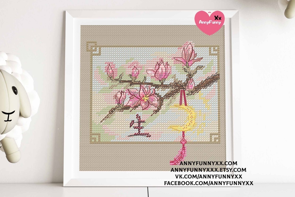 Flowers of the East. Magnolia Cross Stitch Pattern фото 10