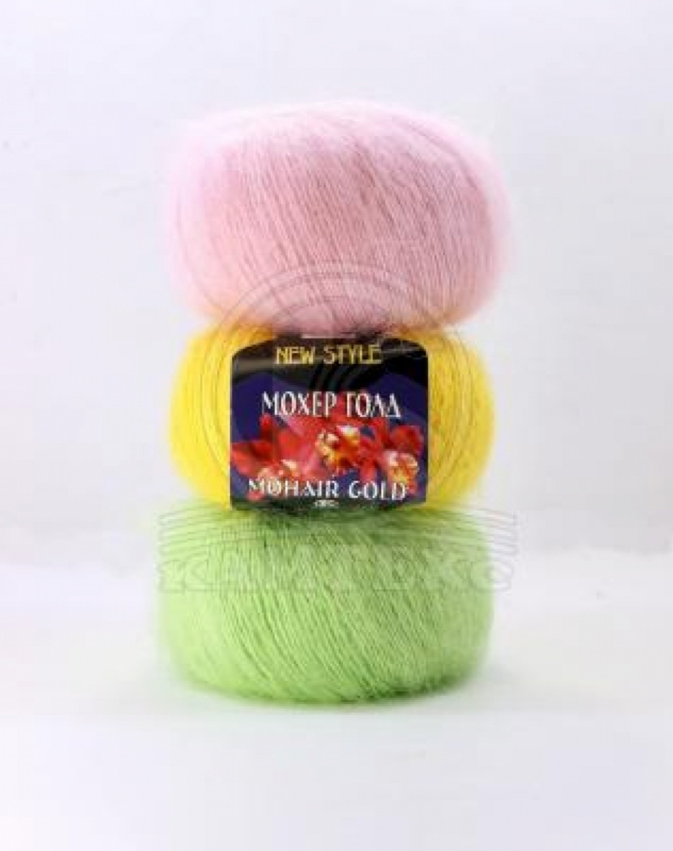 Kamteks Mohair Gold 60% mohair, 20% cotton, 20% acrylic, 10 Skein Value Pack, 500g фото 1
