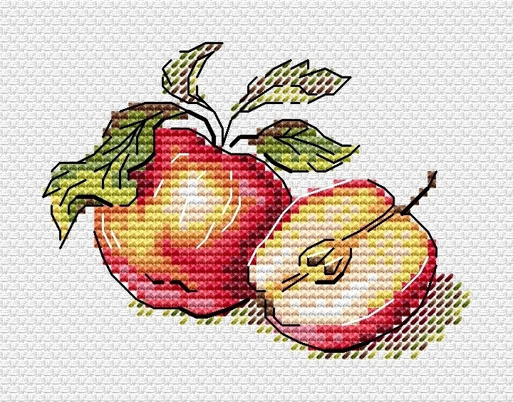 Red Juicy Apples Cross Stitch Kit фото 1
