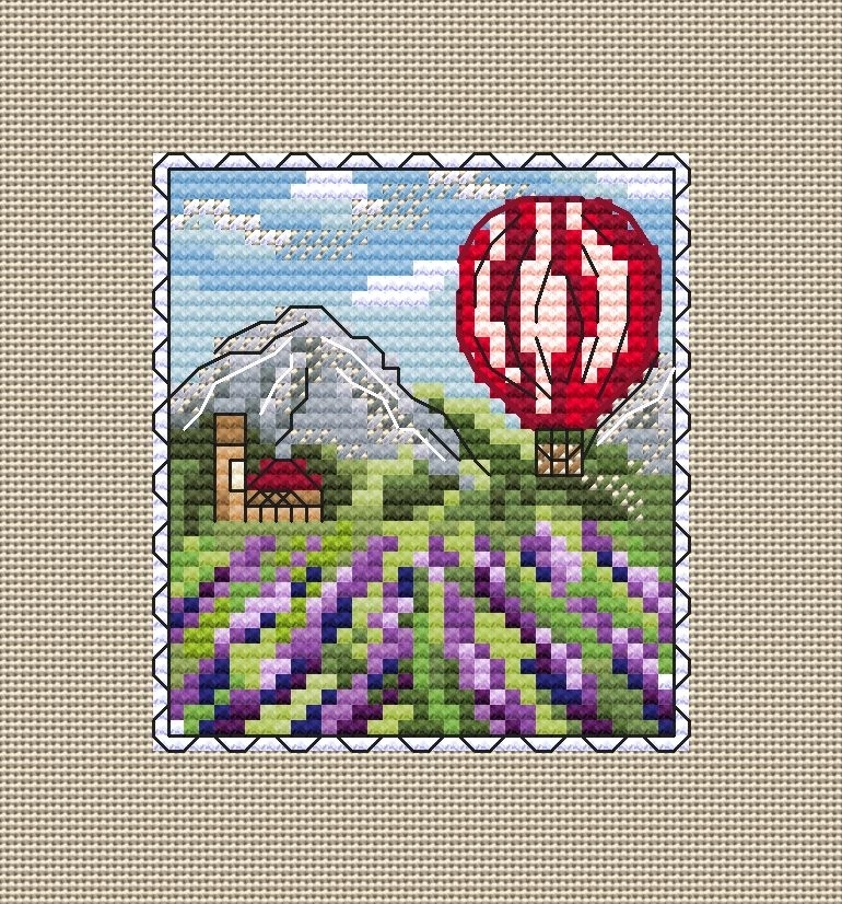 Provence Postage Stamp Cross Stitch Chart фото 1