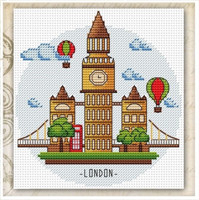 London Bridge Cross Stitch Pattern фото 2