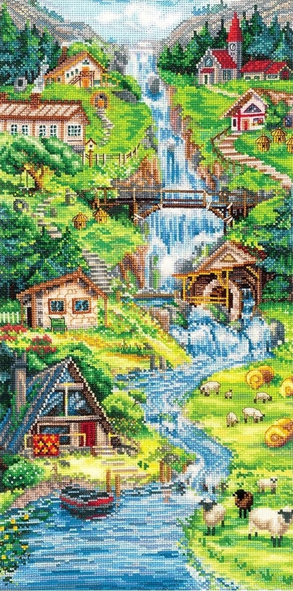 Foothills of the Alps Cross Stitch Kit фото 1