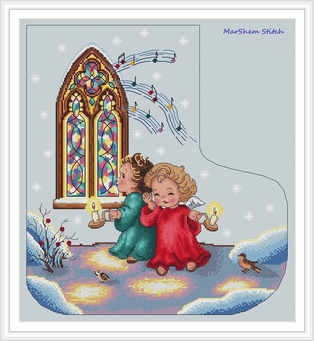 Hymns of Christmas Cross Stitch Pattern фото 3