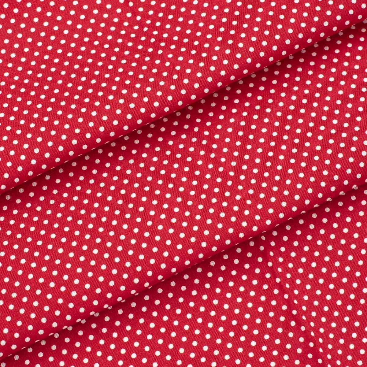 Red Small Polka Dots Patchwork Fabric фото 1