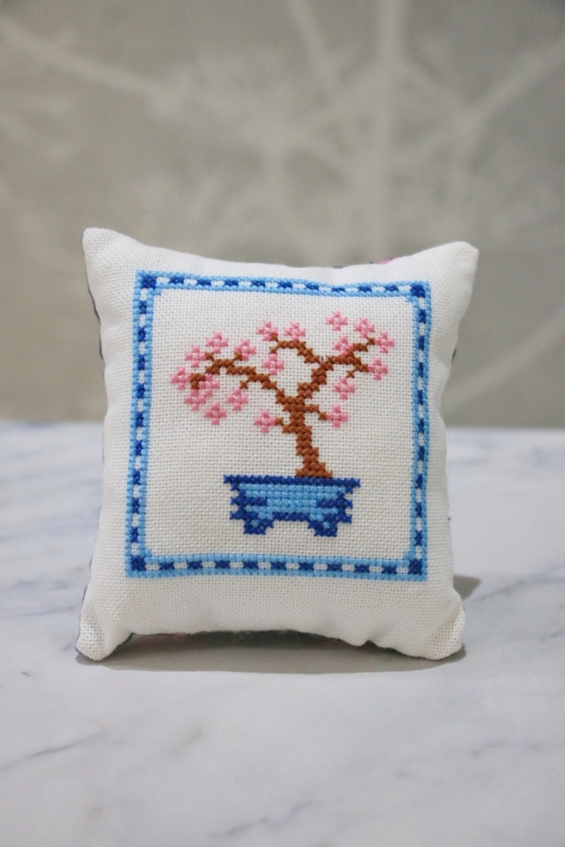 Bonsai Tree Sakura Cross Stitch Pattern фото 2