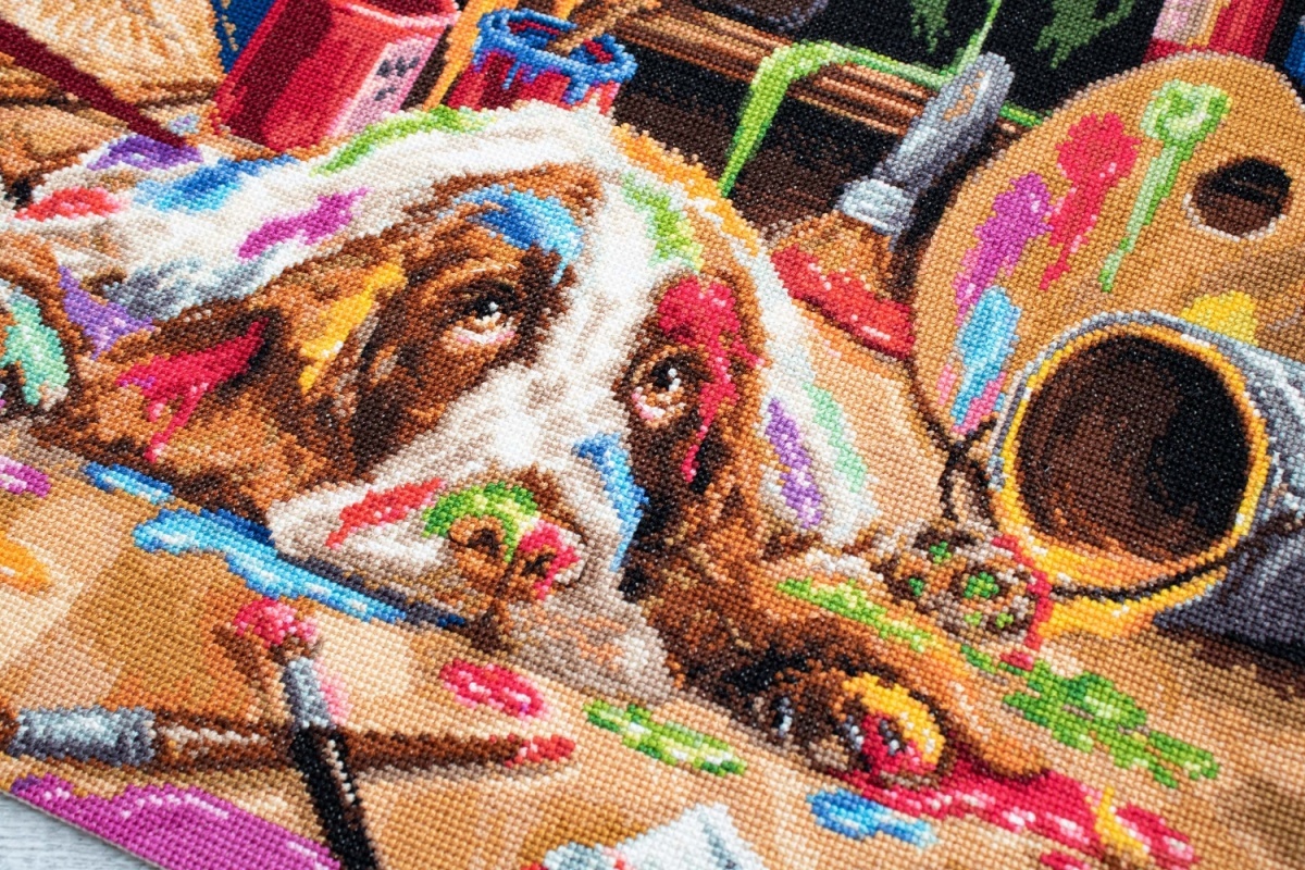 Puppy Picasso Cross Stitch Kit фото 10