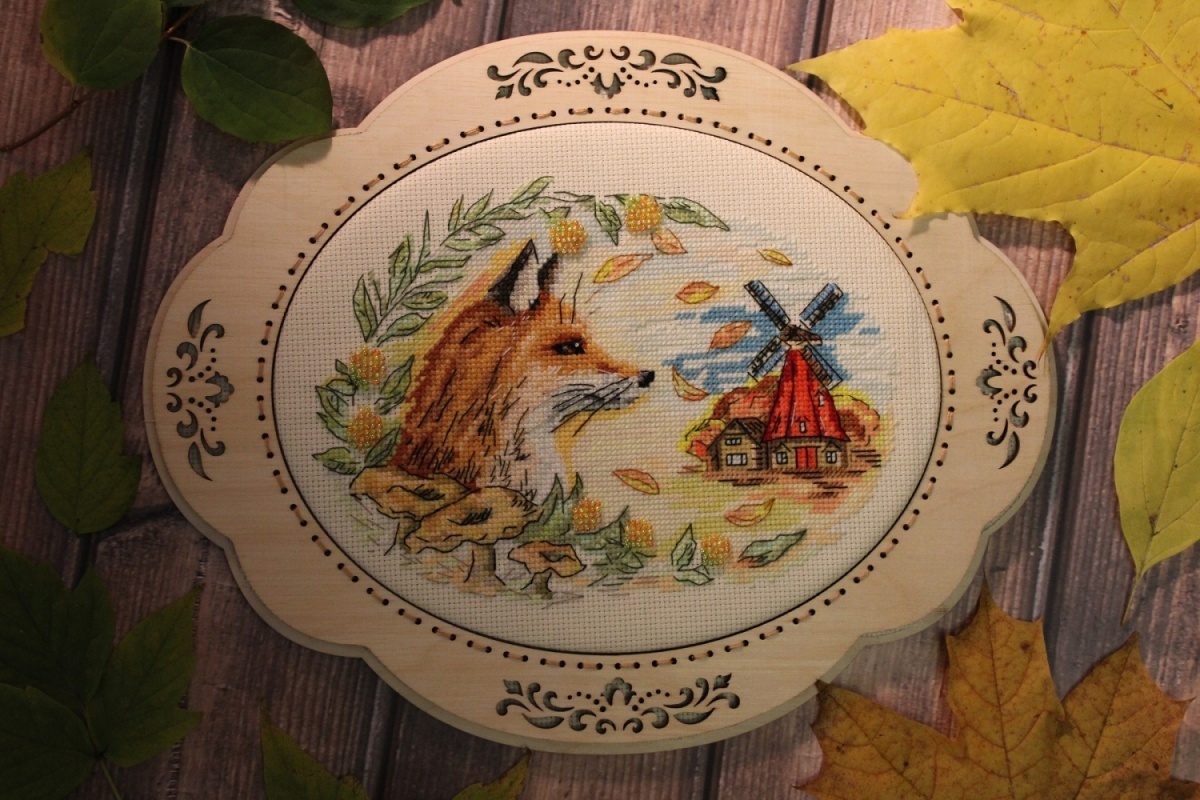 Autumn Fox and Windmill Cross Stitch Pattern фото 5