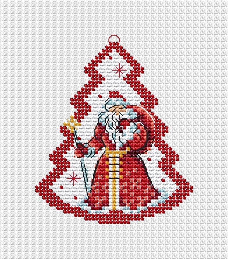 Christmas Tree. Father Christmas Cross Stitch Pattern фото 1