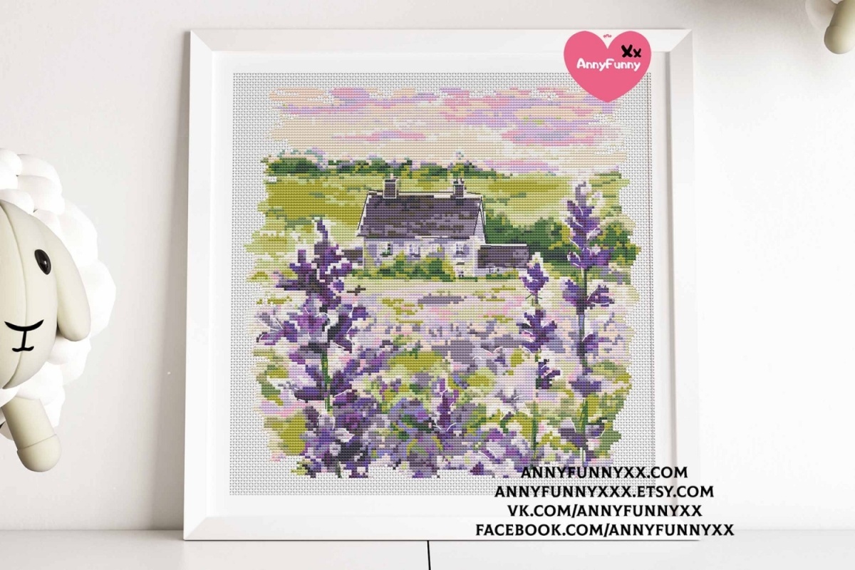 Lavender Provence Cross Stitch Pattern фото 4