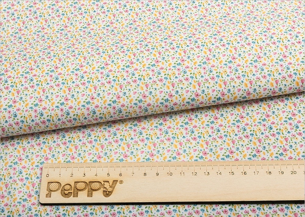 Fat Quarter Peppy, print White with Little Flowers фото 2